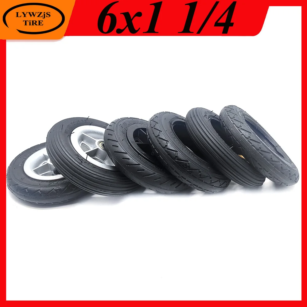 High Quality 6x1 1/4 Wheel Tire 6 Inch Inner Outer Tyre 6x1.25 Solid Tyre for Small Surfing Electric Scooter Accessories