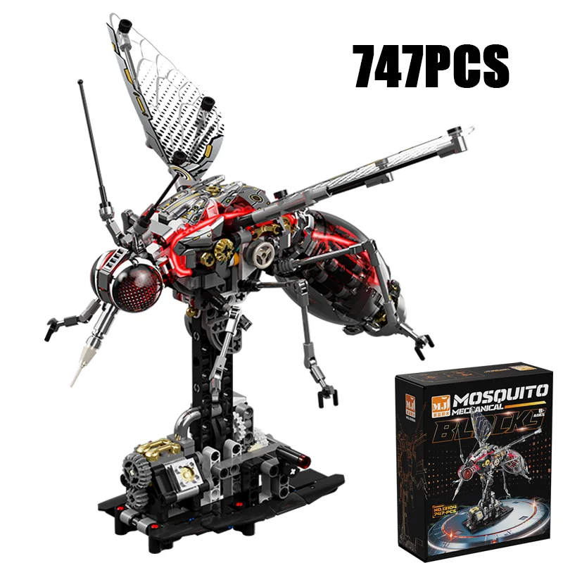 

Various Technical Mechanical Mosquito King Cobra Sea Turtle Lion Building Blocks With Power Motor Assemble Bricks Toy Gift