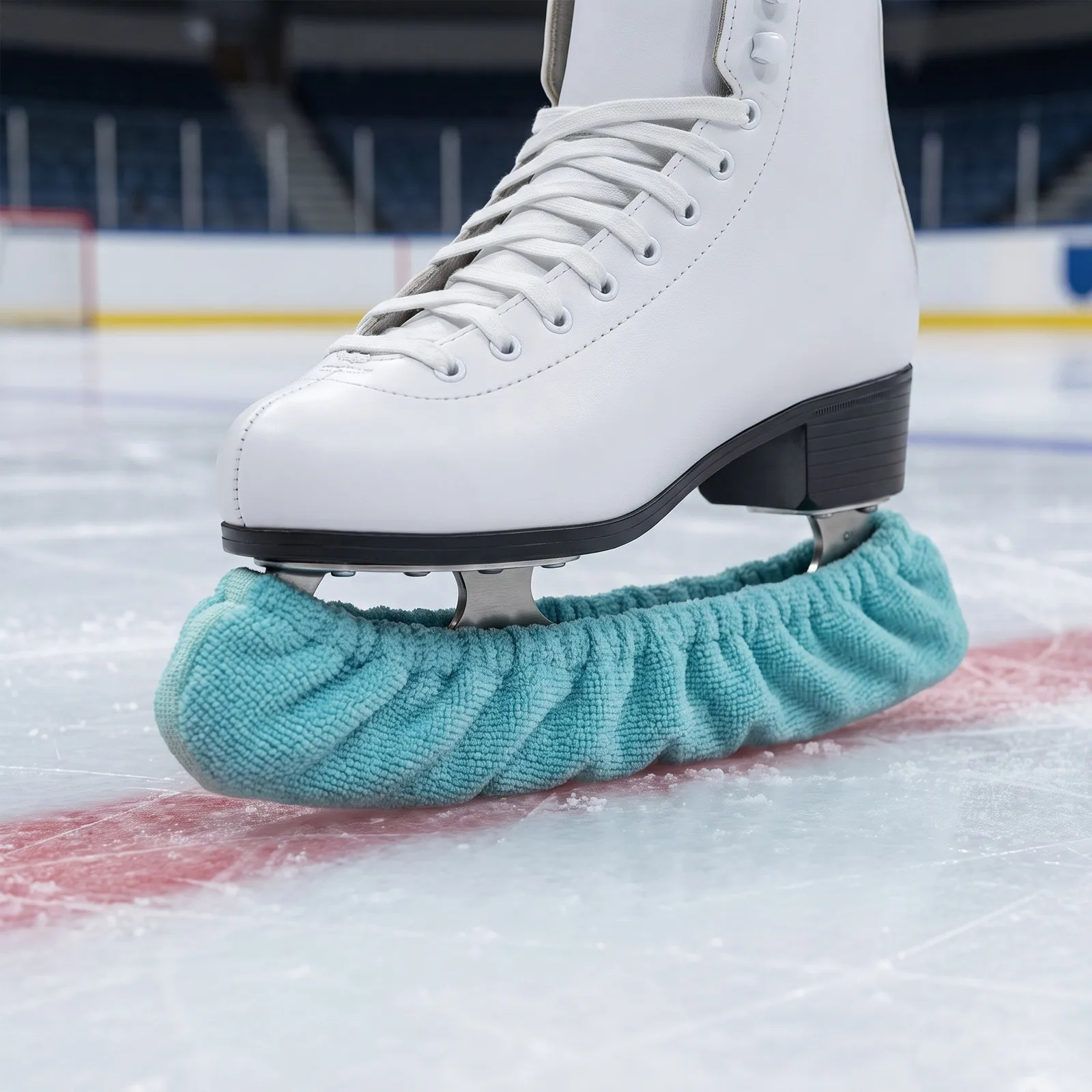 2Pcs Ice Skate Protective Covers Absorbent Blade Soakers Soft Elastic Sleeve for Figure Hockey Skates Moisture Guard Rust