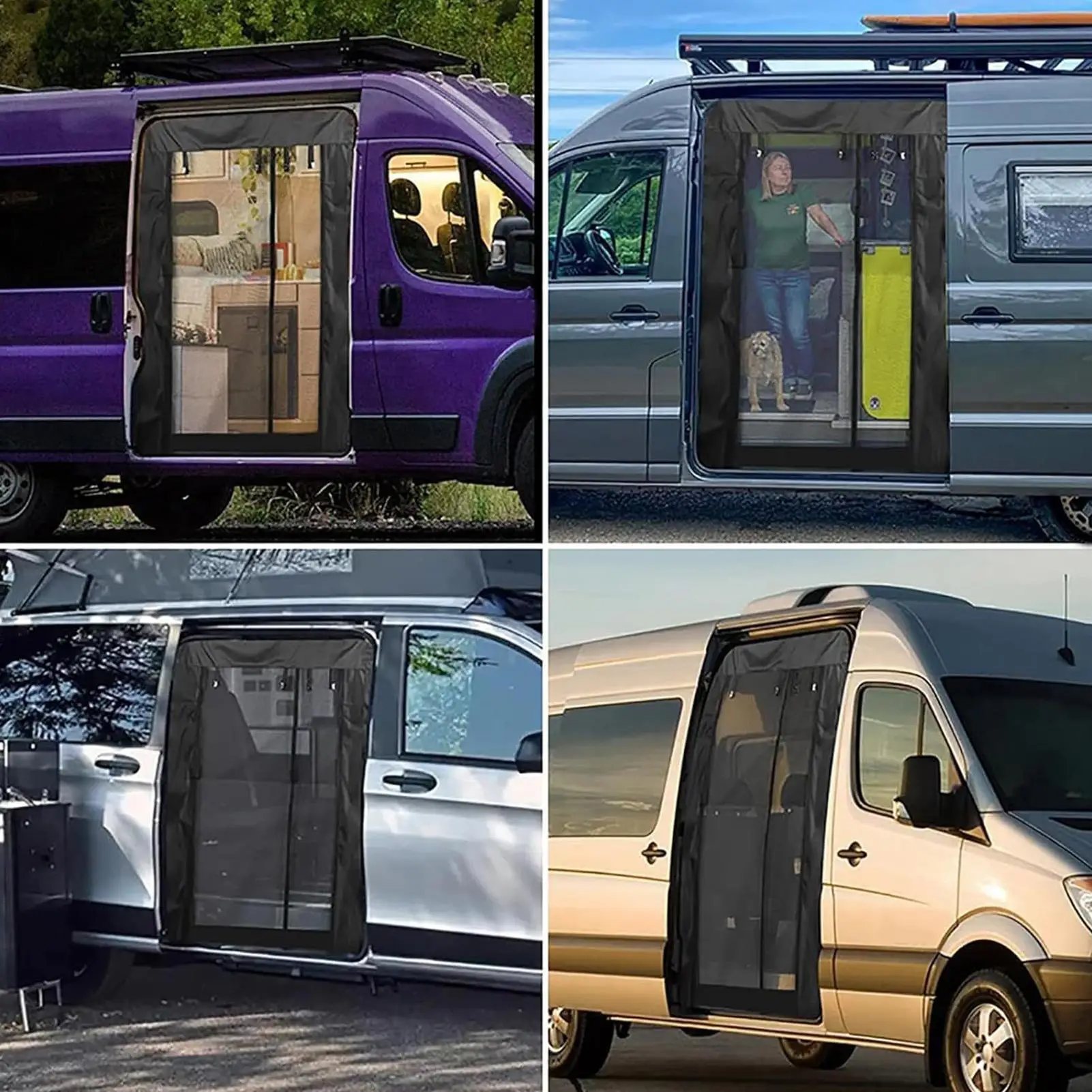 

RV Door Mesh Curtain RV Sliding Door Curtains RV Side Door Mosquito Curtain Insect Screen For Travel Vehicle Camping