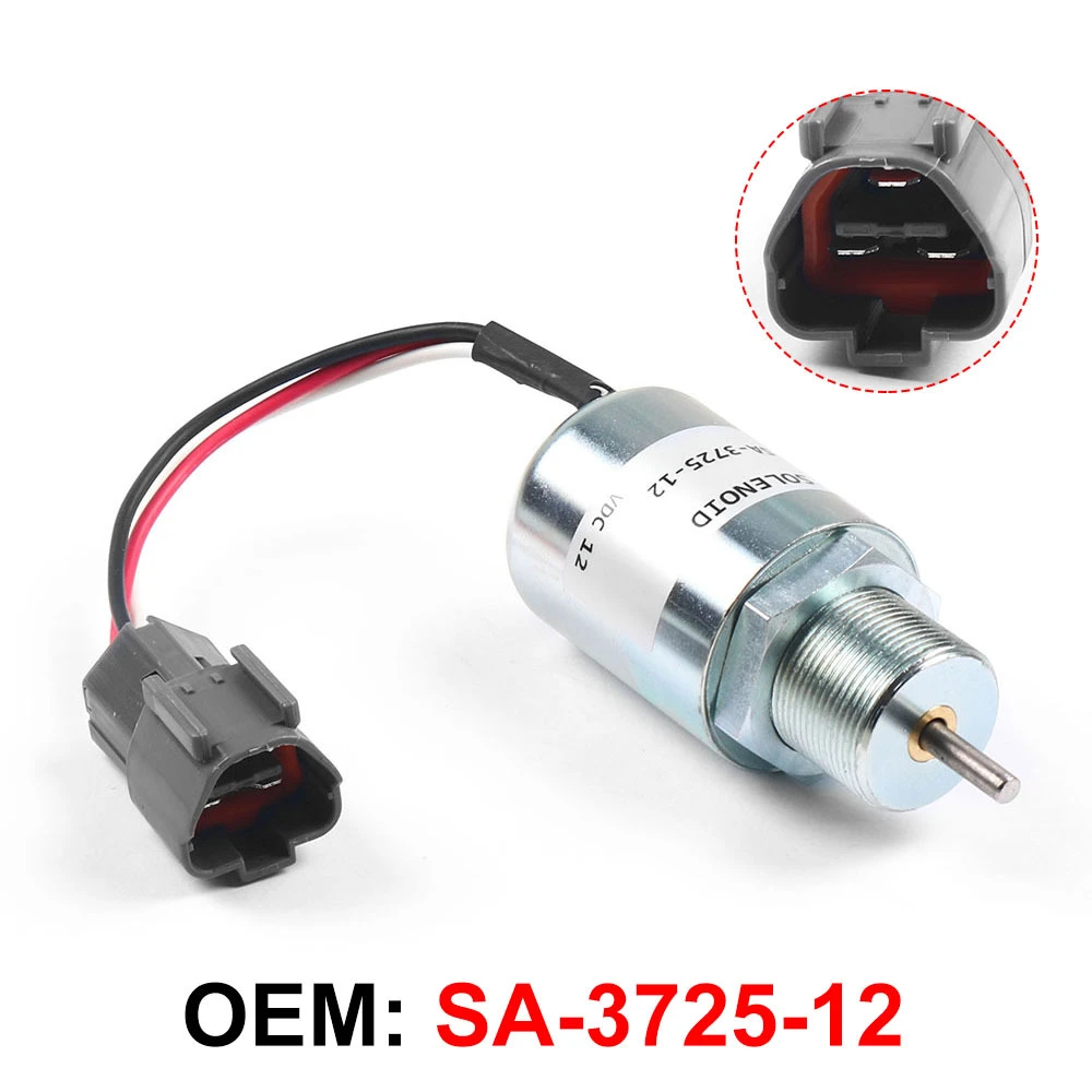 Fuel Shut Off Solenoid SA-3725-12 For Mitsubishi S4L S3L L3E S3L2 For Volvo EC15