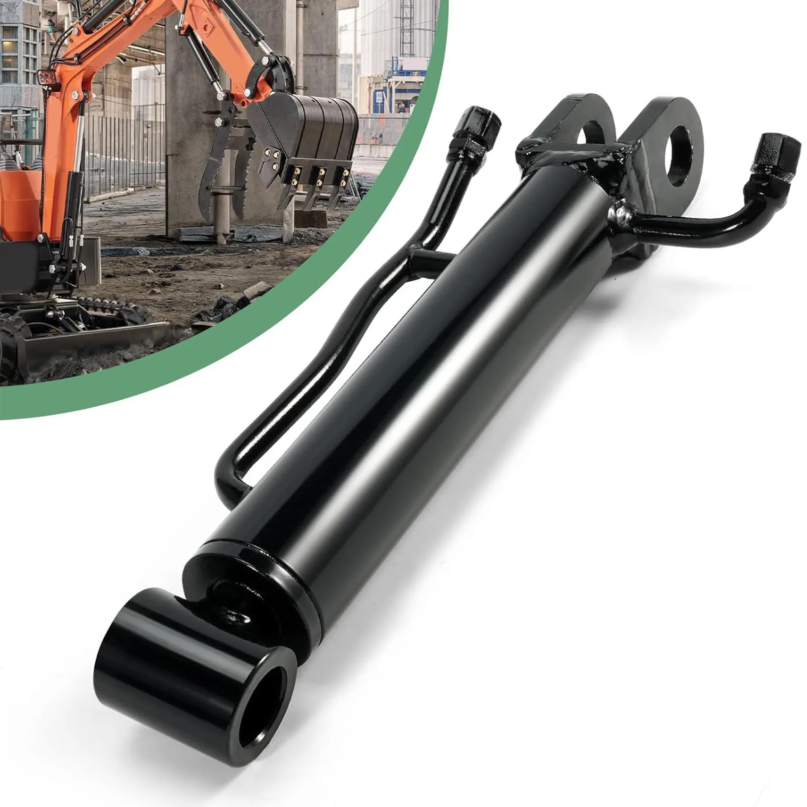 

Mini Excavator Thumb Cylinder 25mm/0.98in Hydraulic Cylinder Compatible with Mini Excavator Attachment Below 3 Tons