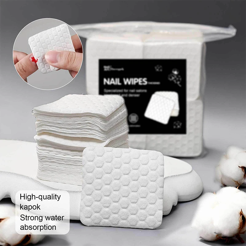 200/500Pcs Nagel Baumwolle Polish Remover Gel Saubere Faser Ohne Für Maniküre Servietten Pediküre Lint-Freies Tücher reiniger Papier Pads