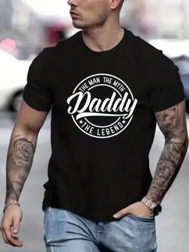 Mens Daddy Print Summer Style Short Sleeve T-Shirt - Cool Gift For Any Occasion!