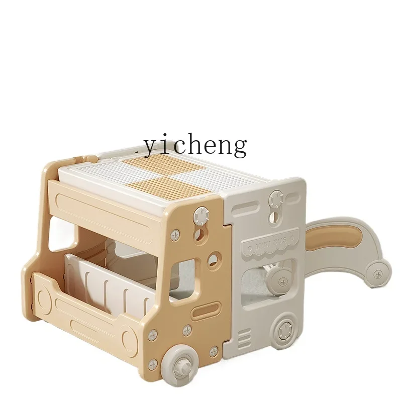 Tqh multifunctionele bouwsteentafel voor kinderen, stoel, studeertafel, baby educatief speelgoedspel, Lego-tafel