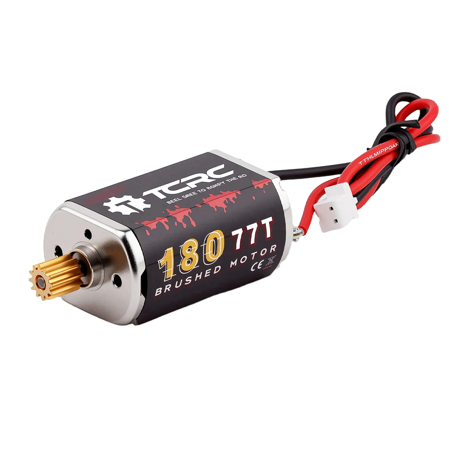 TCRC Metal 180 77T High Torque Speed Reduction Brushed Motor with Brass 12T Pinion for Redcat Ascent-18 Upgrades