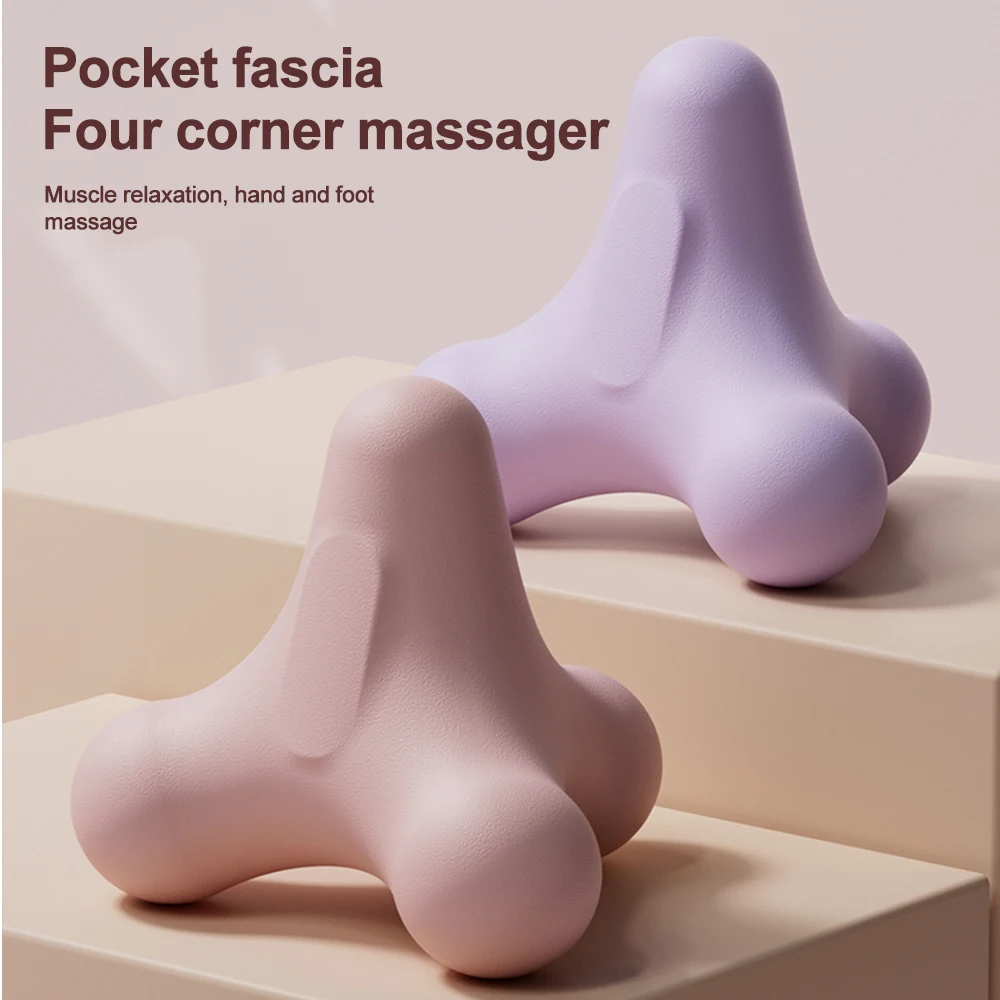 Vier Ecken Faszien ball Plantar Ball Massage Schulter Hals Taille Hand Muskeln Laktat Übung Entspannung Meridian Fitness Ball