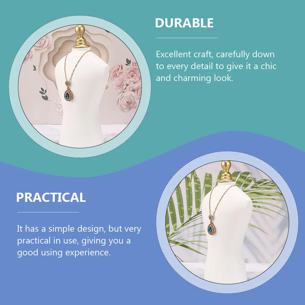 

Jewelry Necklace Bust Mannequin Display Stand Holder Perfect for Boutique Store Showcase Home Neck Chain Jewelry Display Bust