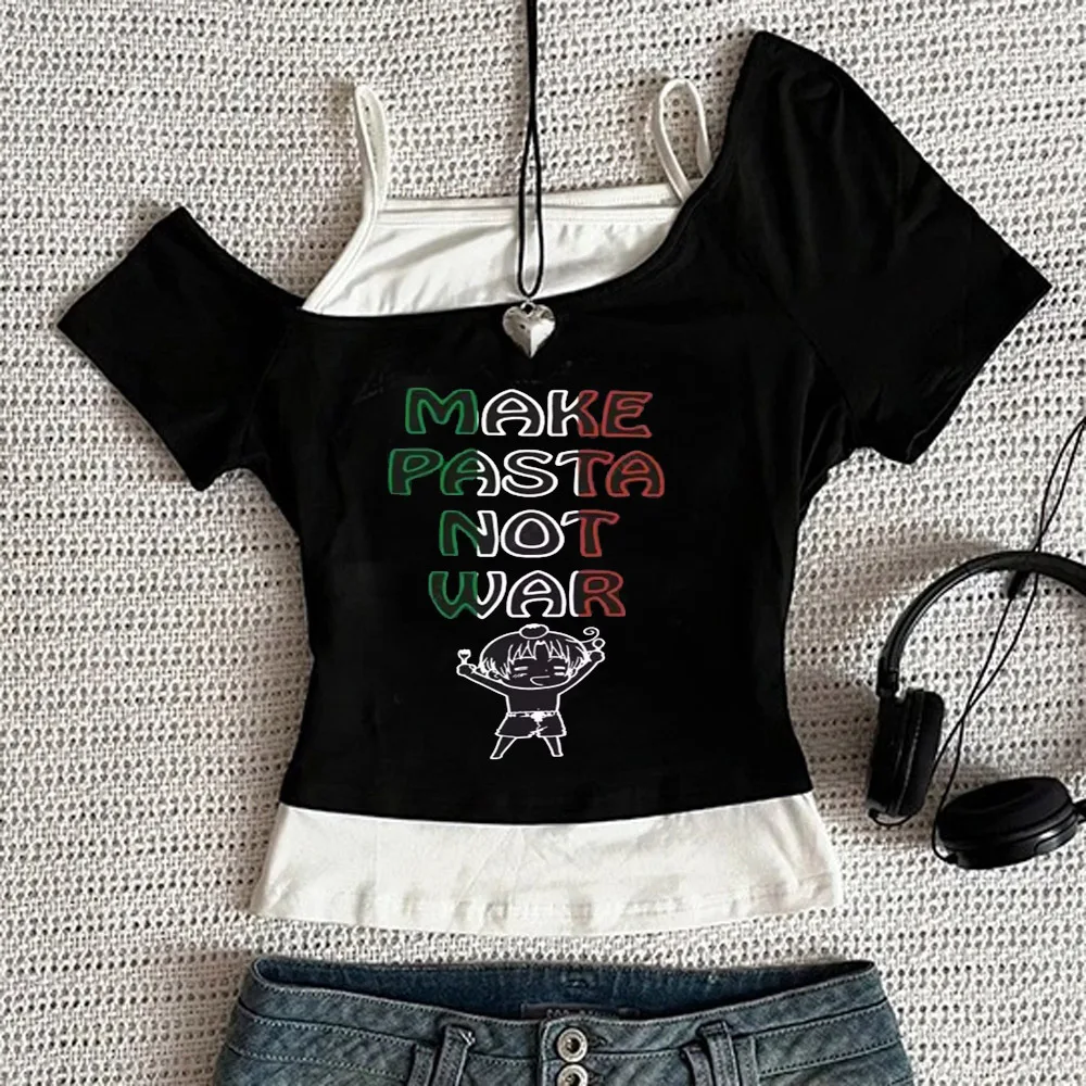 Hetalia crop top girl y2k party harajuku japanese cute shirt cheap harajuku cutecore