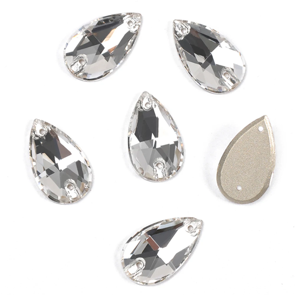 YANRUO 3230 Drop AAAAA Qualität Nähkristalle Flache Rückseite Strasssteine zum Aufnähen Glassteine für Kleider, Kleidung, Schmuck – Detail 4