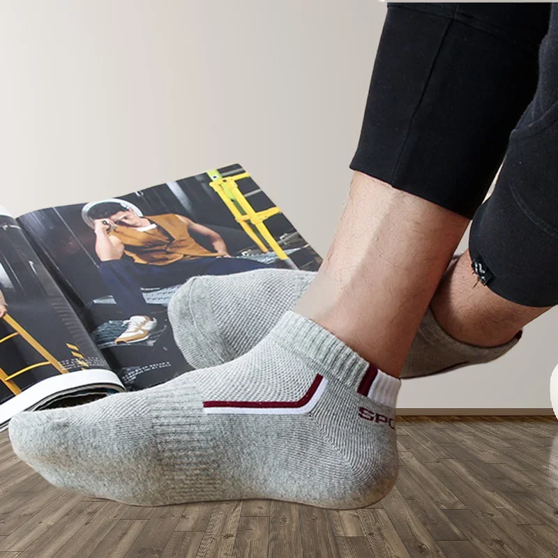 5/10 Pairs 2024 New Cotton Man Short Ankle Socks Breathable Boat Socks Comfortable Casual Socks Male Womens Low Cut Sports Socks