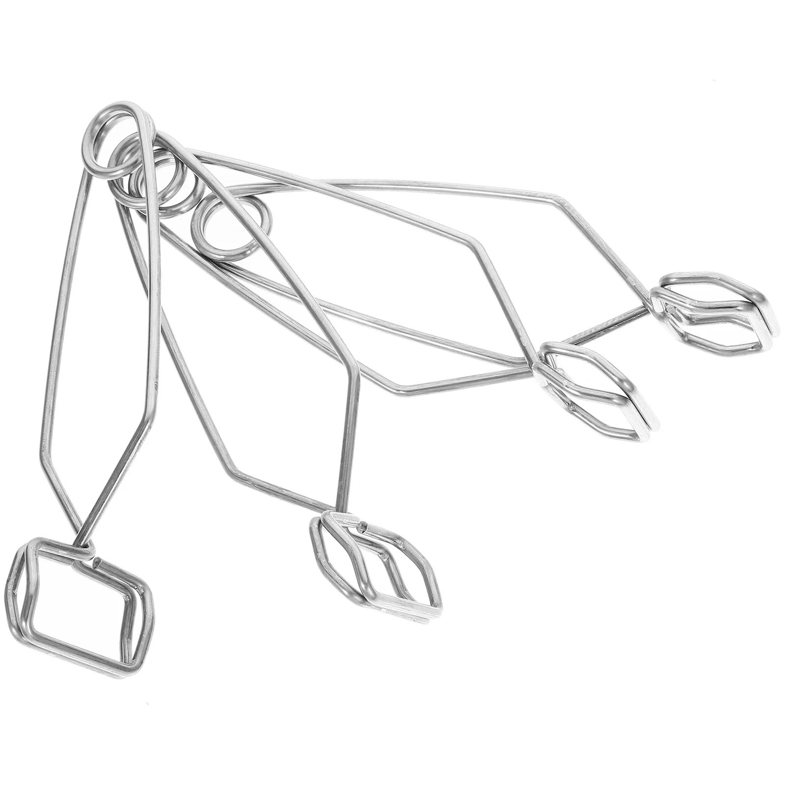 

4 PCS Test Tube Clamp Stainless Lab Tubes Mini Experiment Testing Holder Holders Laboratory Clamps Spring