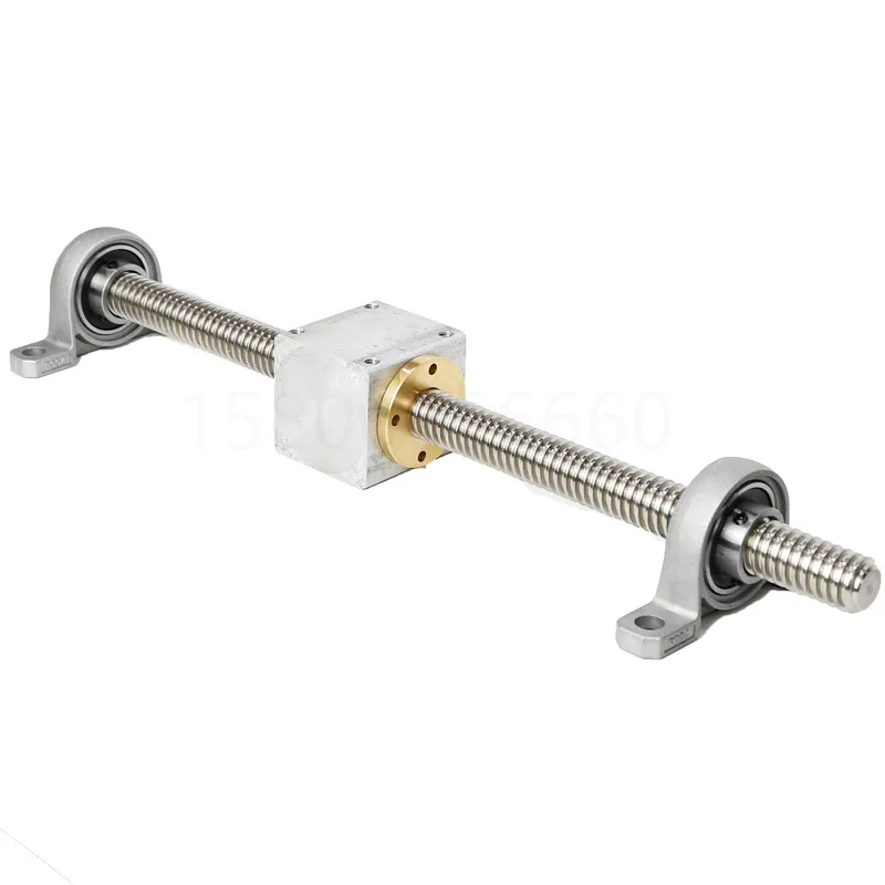 T20 type screw 304 stainless steel, screw hand screw 3D printer accessories trapezoidal nut double track set