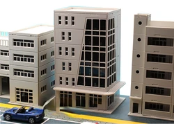1/50-150 HO/N Scale Outland Railway Model City House Office Building Scene Model