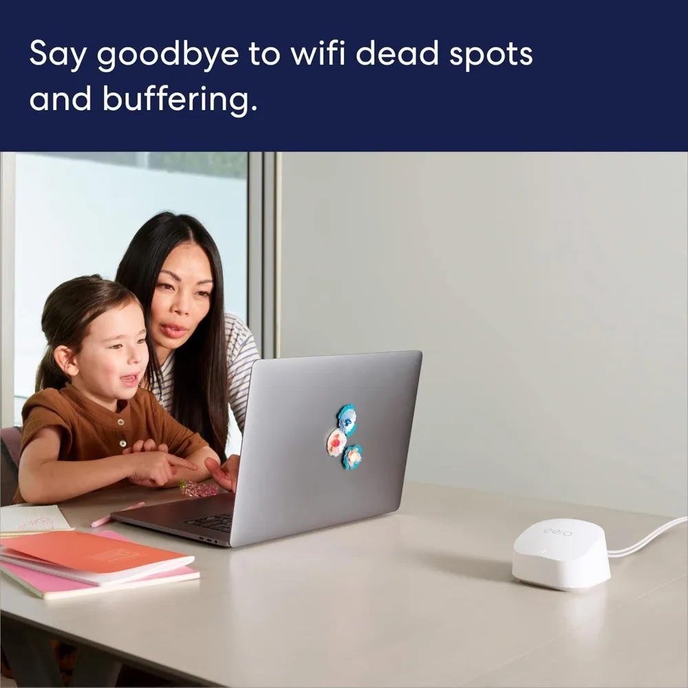 

Supports internet plans up to a Gigabit, Coverage up to 4,500 sq. ft., Connect 75+ devices