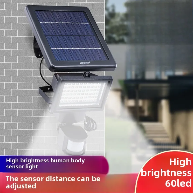

Solar Garden Light 60LED Outdoor Human Body Induction Wall Light Outdoor Foreign Trade Solar Hanging Light