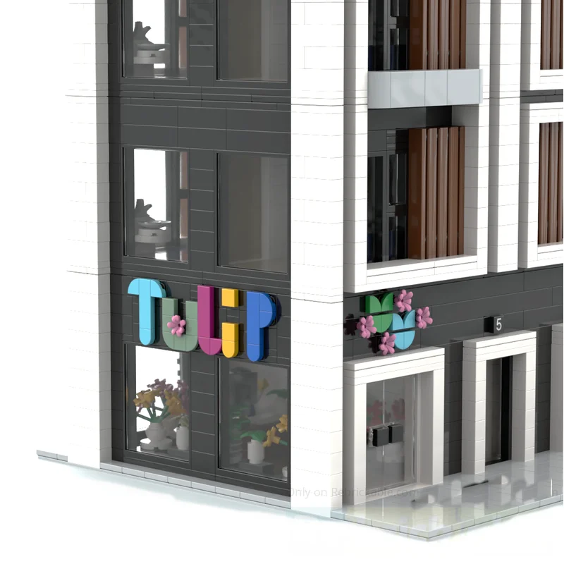 Modello modulare di costruzione di città Moc Mattoni da costruzione Appartamento Tecnologia complessa Blocchi modulari Giocattoli di Natale Set fai da te Assemblaggio