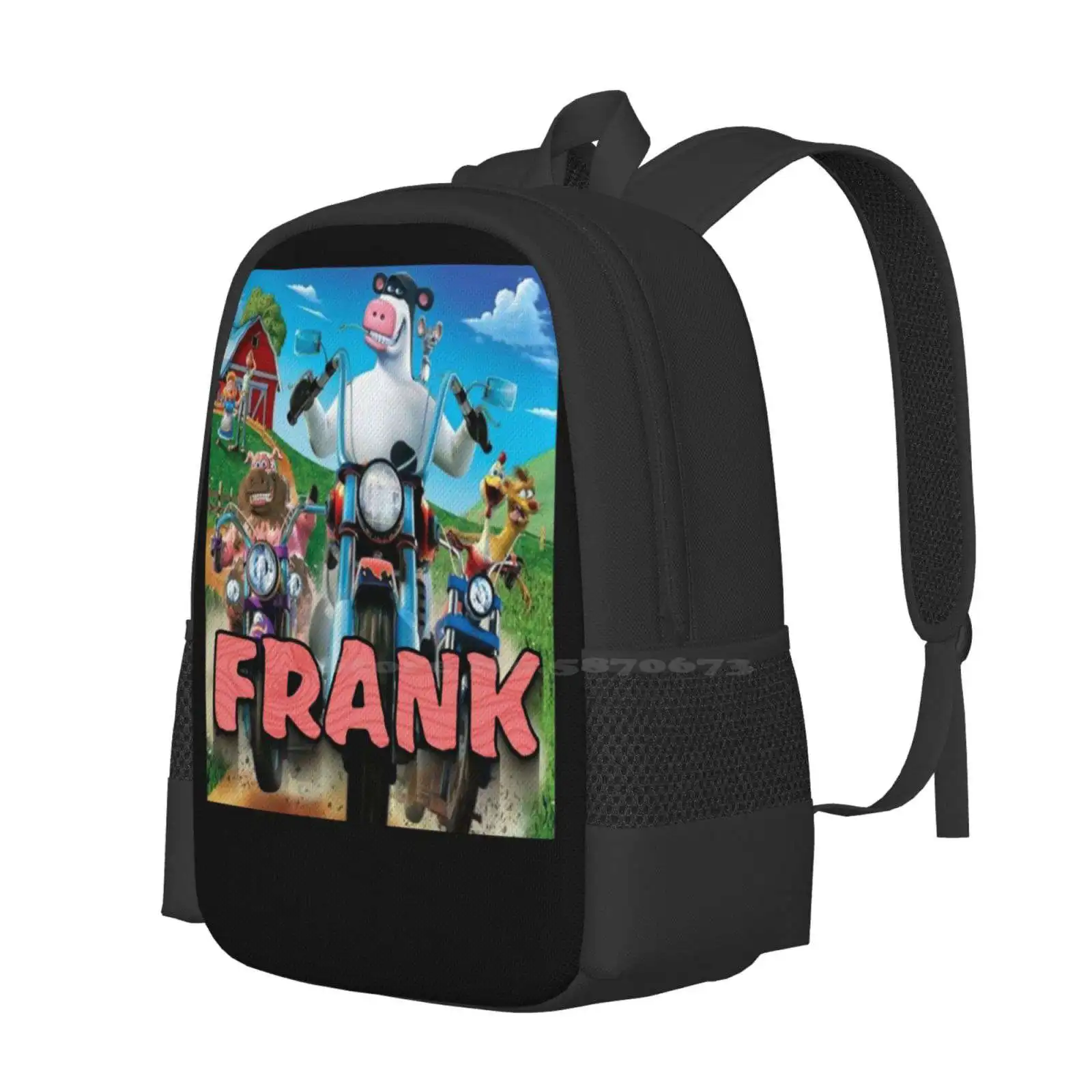 Frank Graffiti Style Name Tag Hot Sale Backpack Fashion Bags Urban Street Graffiti Style Creative Name Lettering Visual