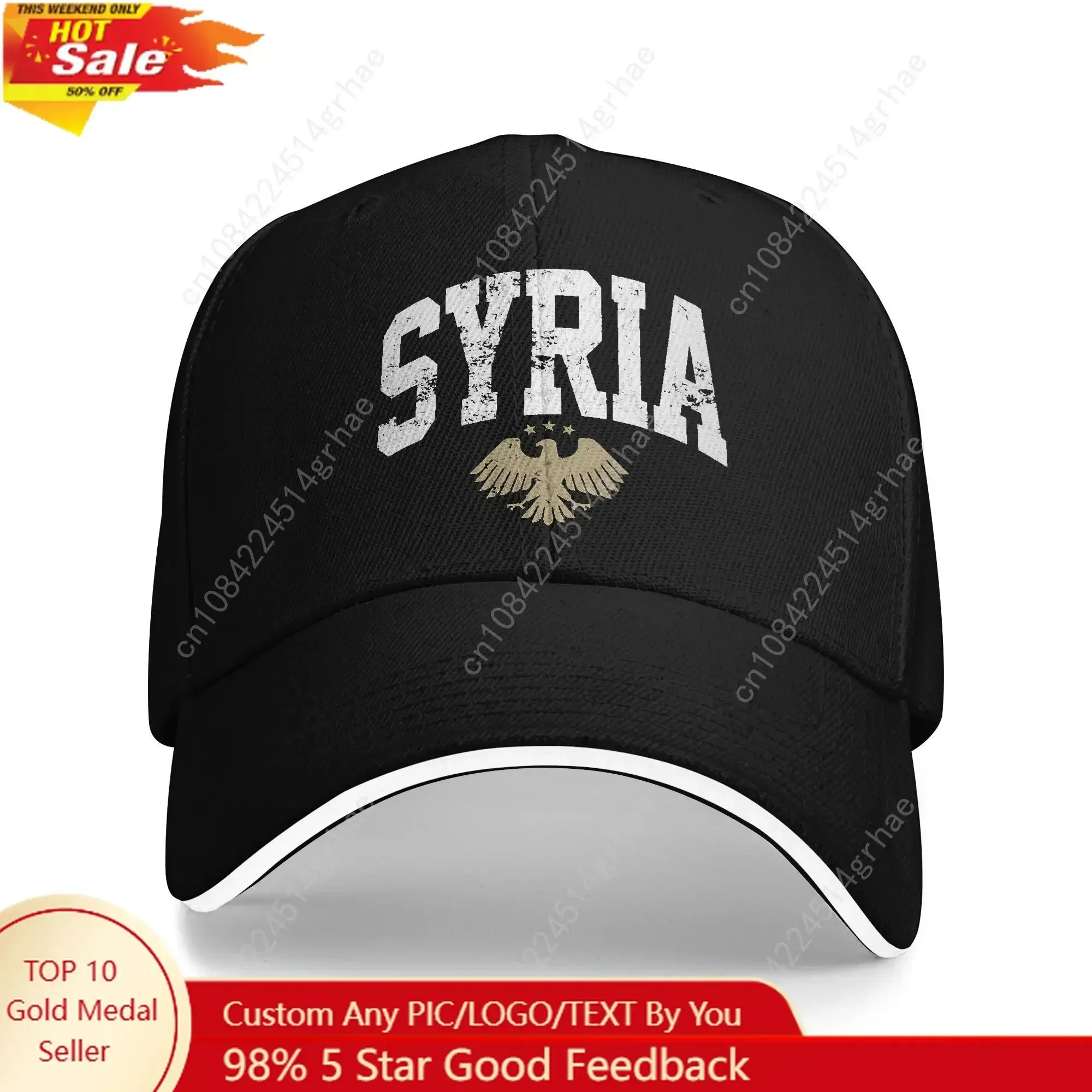 Eagle Syria Logo Baseball Caps Fashion  Sandwich Hat for Men Women Polyester Sun Cap Activities