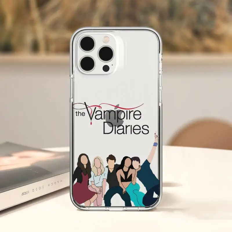 The Vampire Diaries Damon Phone Cover For iPhone 11 12 13 14 15 16 Pro Max 14 15 16 Plus 13Mini SE3 Clear Soft Silicone Case