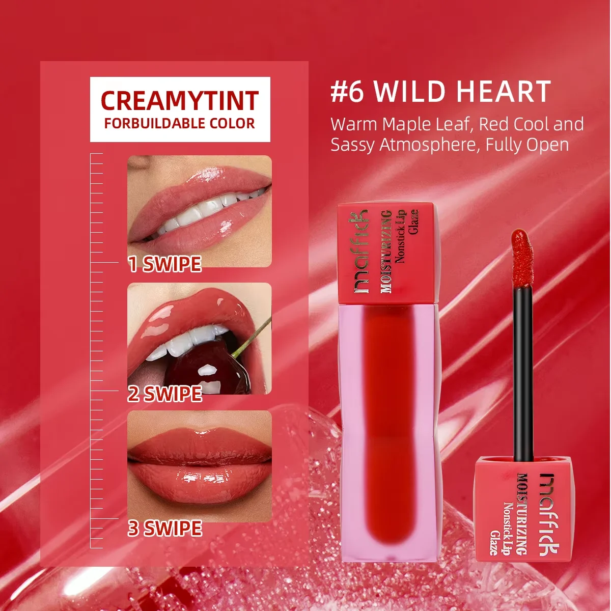 6-Color Liquid Gloss Lipstick Lip Gloss Long-Lasting Non Stick Cup Waterproof Korean Cosmetics Women's Makeup