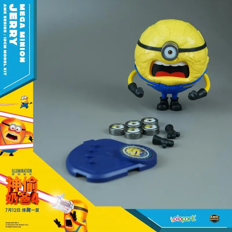 2024 New Original Genuine Despicable Me 4 - Amk Series Mega Minion Mel Jerry Dave Gus Tim Model Kit Toys Kid Birthday Gifts Toys