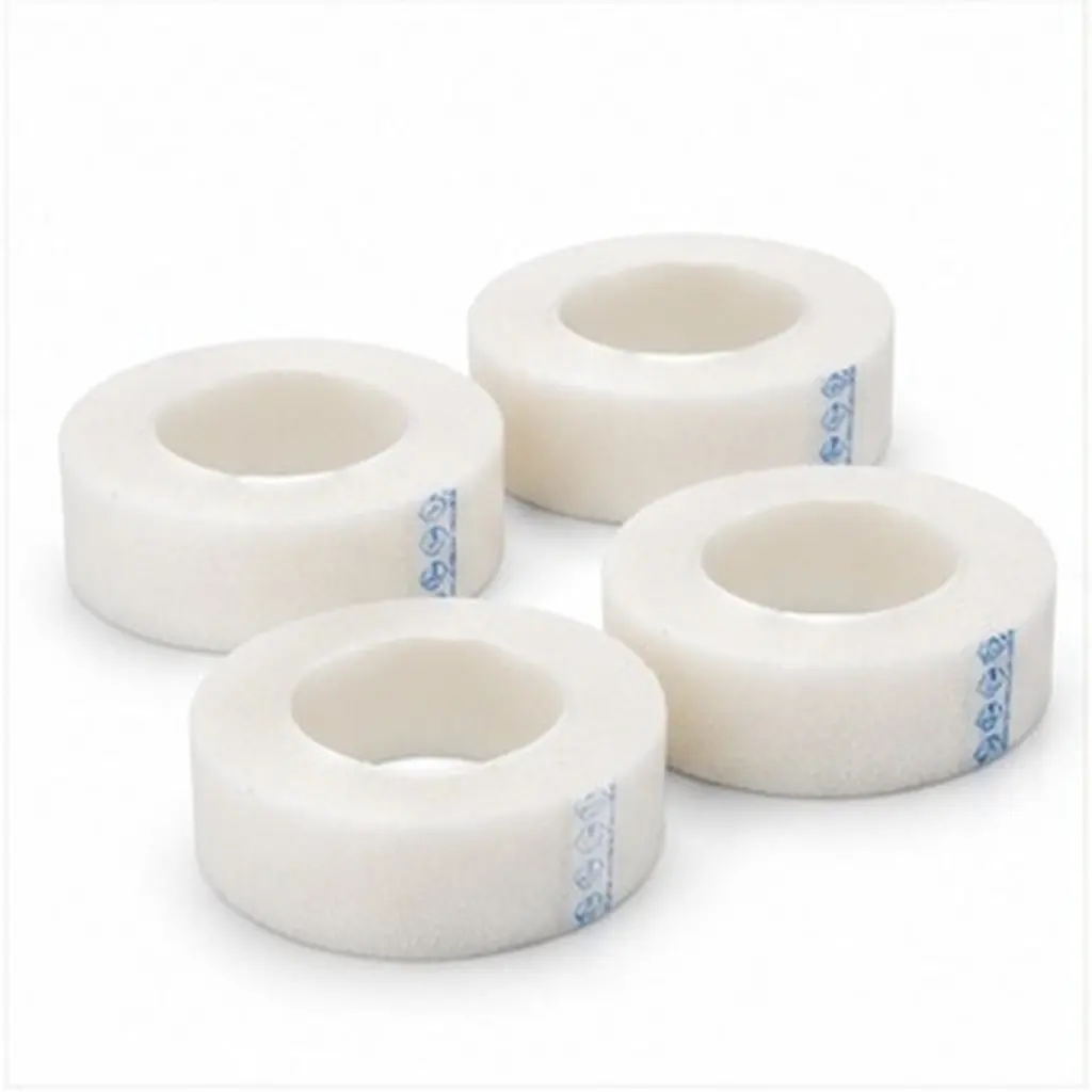 4 Rolls Eyelash Extension Adhesive Tape Non-Woven Fabric Gentle Lash Isolation Secure Adhesion Superior to Paper Tape