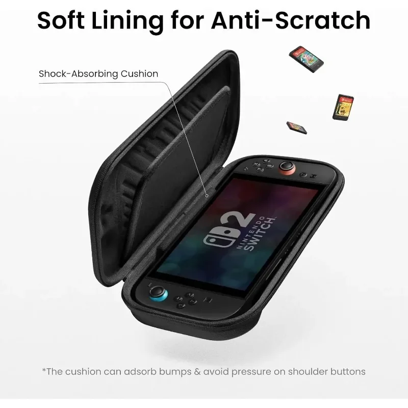 Tomtoc Carrying Case for Switch 2 (2025) 7.9 Inch, Protective Hard Shell Portable Switch Travel Case, Accessories for Switch 2 - Image 3