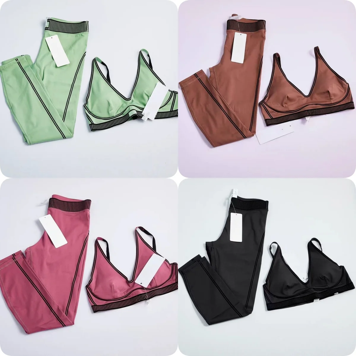 

lo Seamless Gym Leggings Ladies Yoga Sets Comfortable Sexy Bra Top High-Waist 7/8 Line Up Pants Sweatpants Women Fitness Clothes