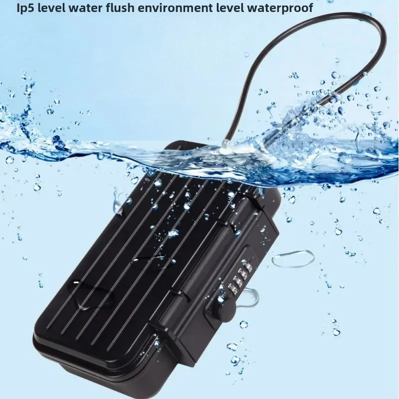 Reiskluis Grote code Waterdichte sleutelkluis Draagbare lockbox met verwijderbare kabelhandgreep Outdoor organizer