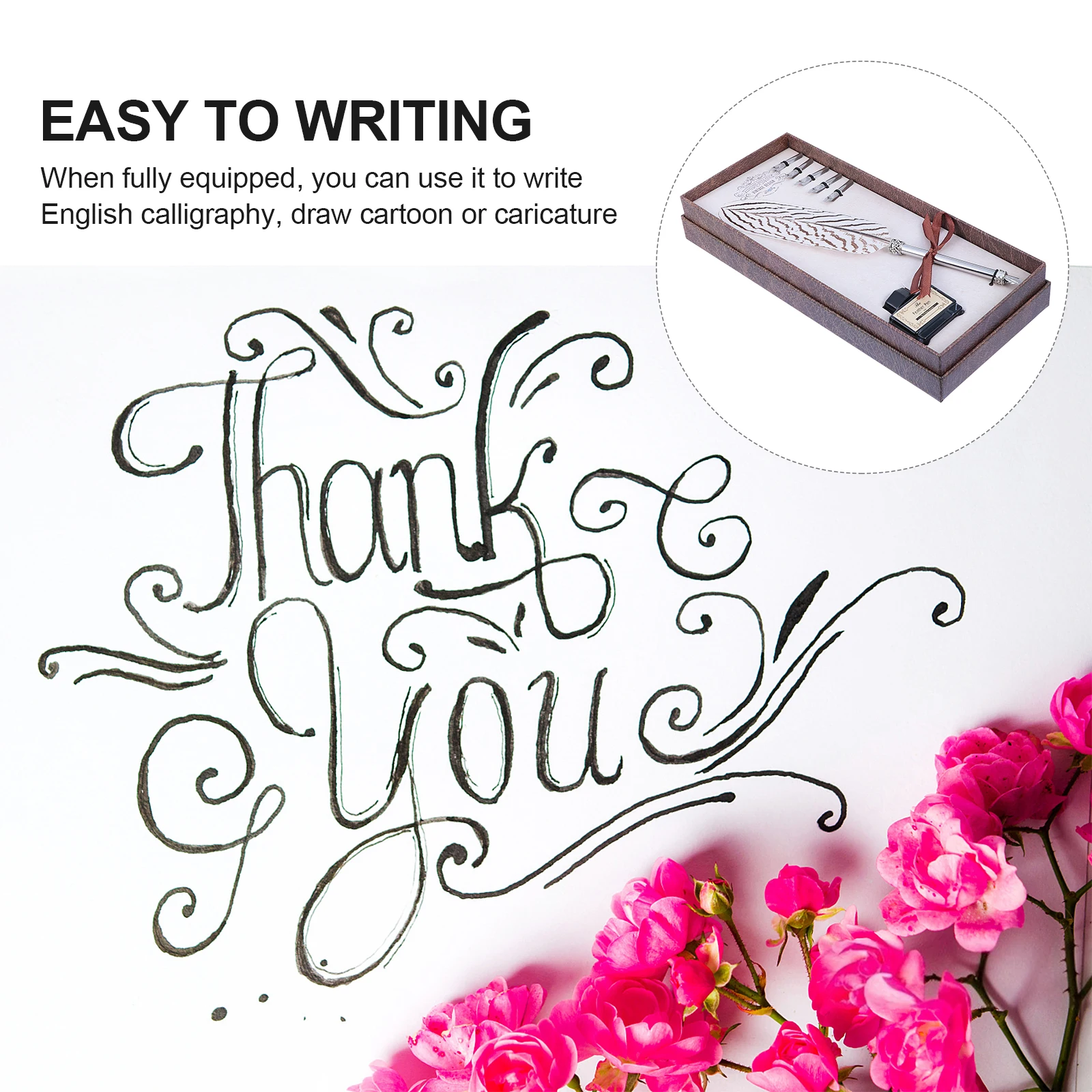 

1 set Dip Pen Gift Set Luxury Style Writing Tool For Student Practice Stationery Smooth Ink Flow