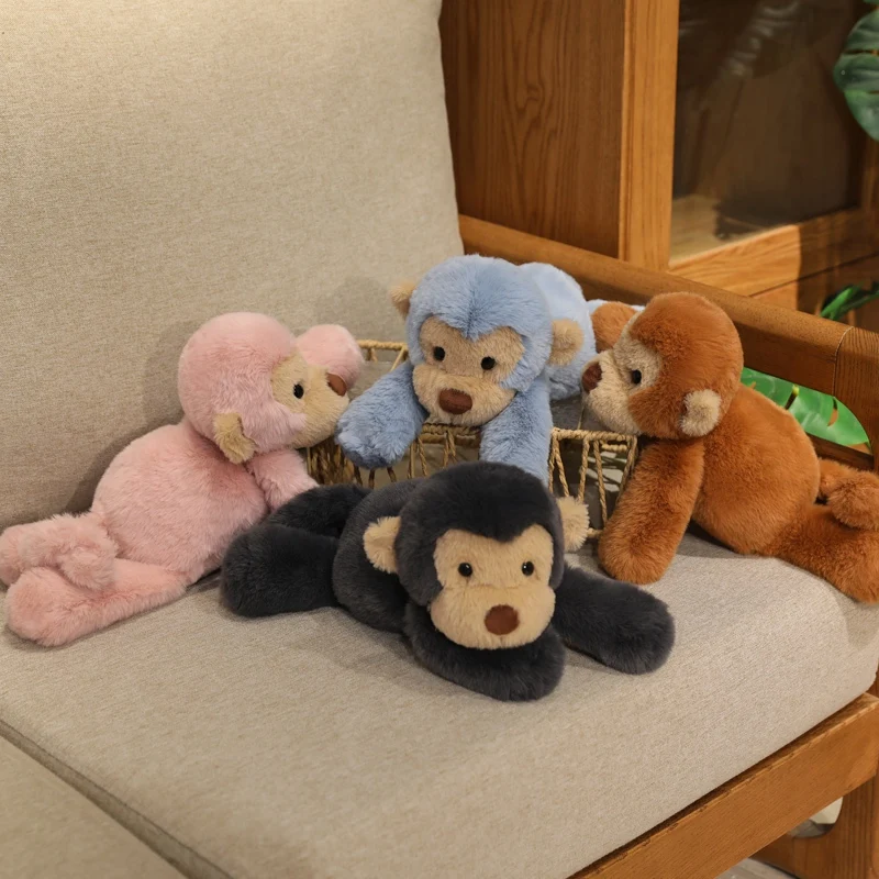 40 سنتيمتر Kawaii الكرتون محاكاة أنيمي لطيف قرد محشوة الحيوان ألعاب من نسيج مخملي دمية الأطفال قرد اليدوية دمية مهرجان هدية