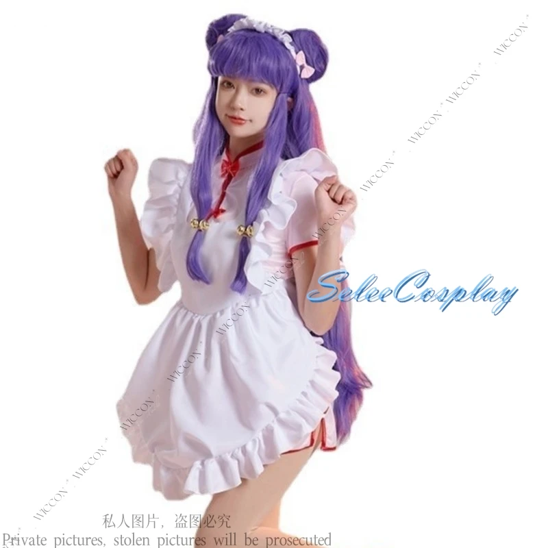 Shampoo Cosplay Costume Wig Cheongsam Ranma ½ Anime Woman Man Cos Role Play Maid Uniform Comic-Con Shampoo Cat Party Adult Kid