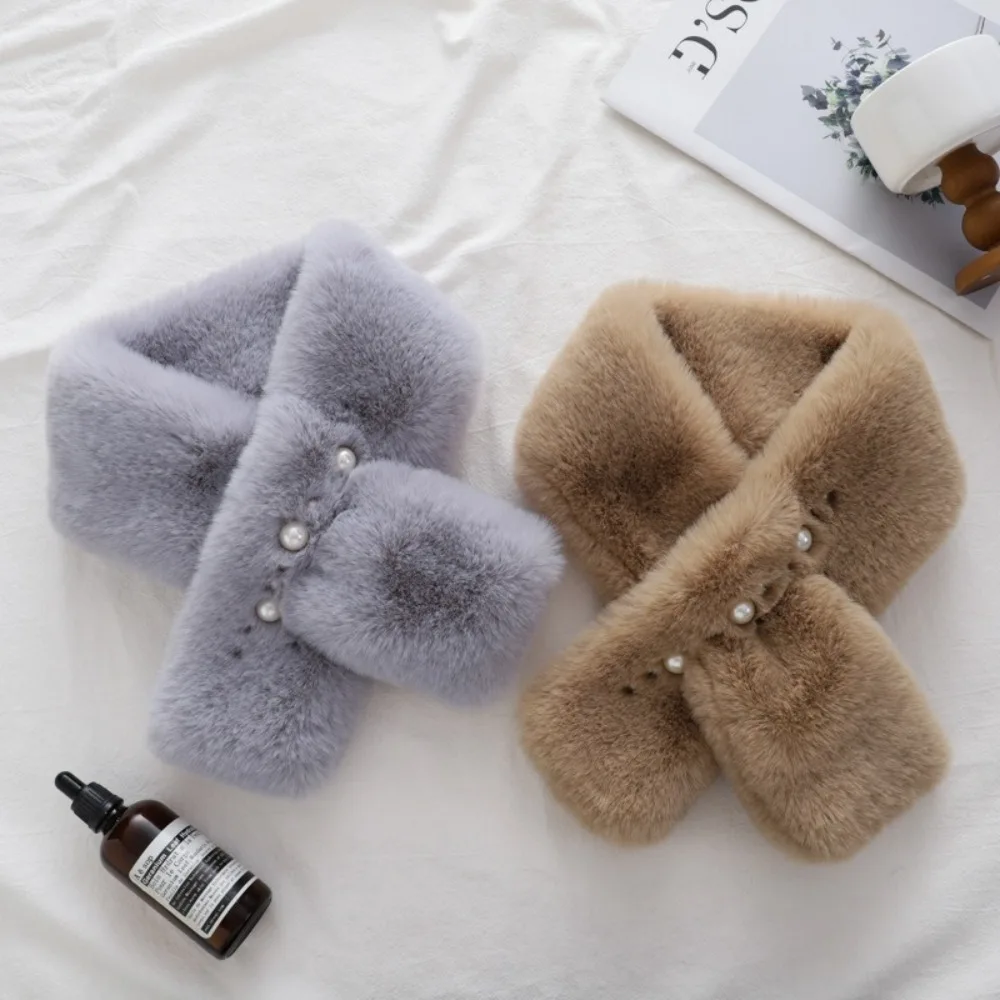 Fashion Neck Warmer Winter Scarf Thicken Solid Color Neck Scarf Keep Warm Cross Collar Scarf Autumn image 5