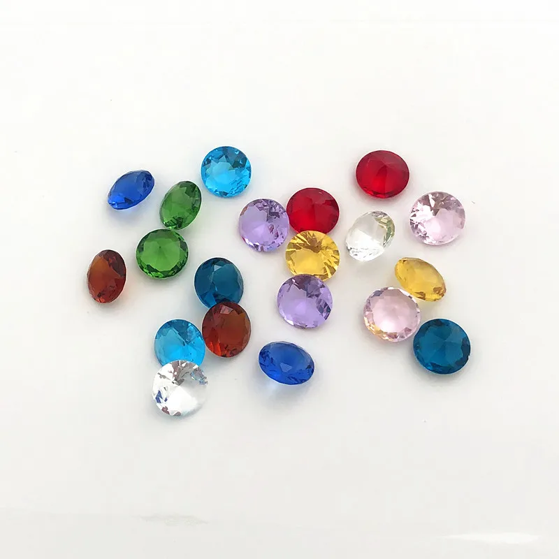 20pcs Man-made Crystal Diamond 10mm Multicolor Glass Fake Diamond For Nail Rhinestones Home Decor Ornament Crystal Glass Zircon