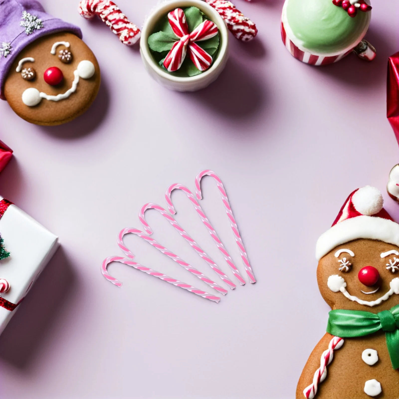 

12 Pcs Christmas Tree Crutch Decoration Plastic Candy Cane Ornament Hanging Ornaments Wavy Decorations Canes Pendant