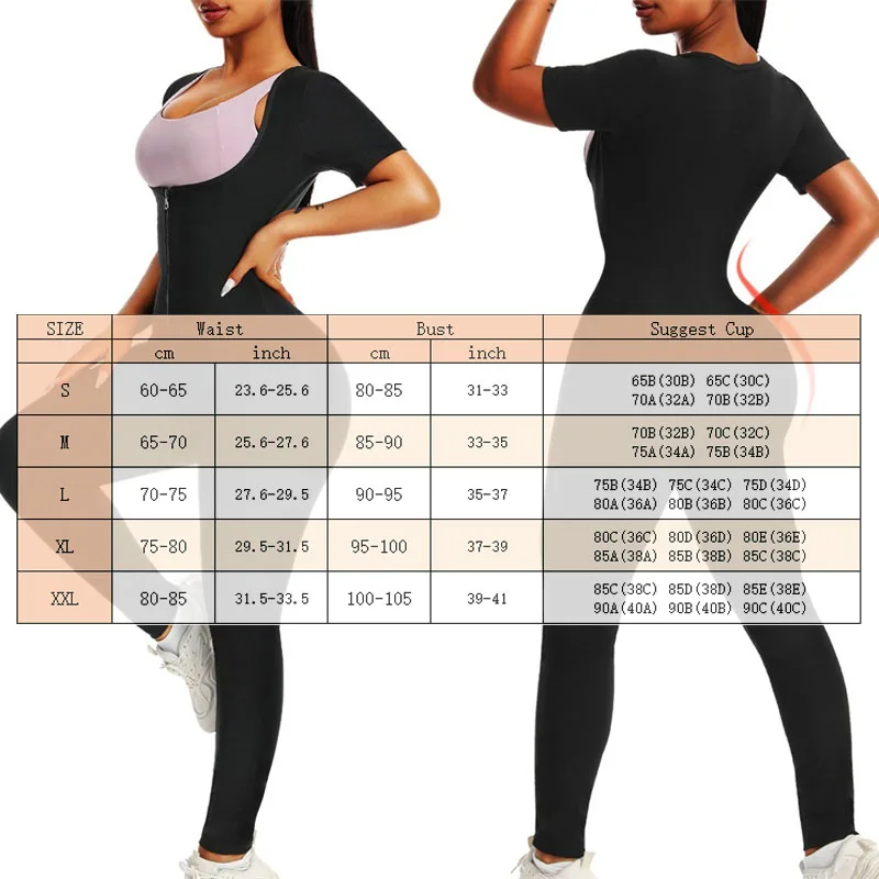 MrifDila Zip up Sauna Suit Women Body Shaper Suit Hot Thermal Shapewear Fat Burn Sweating Shapewear Sleeveless Body Suits Corset