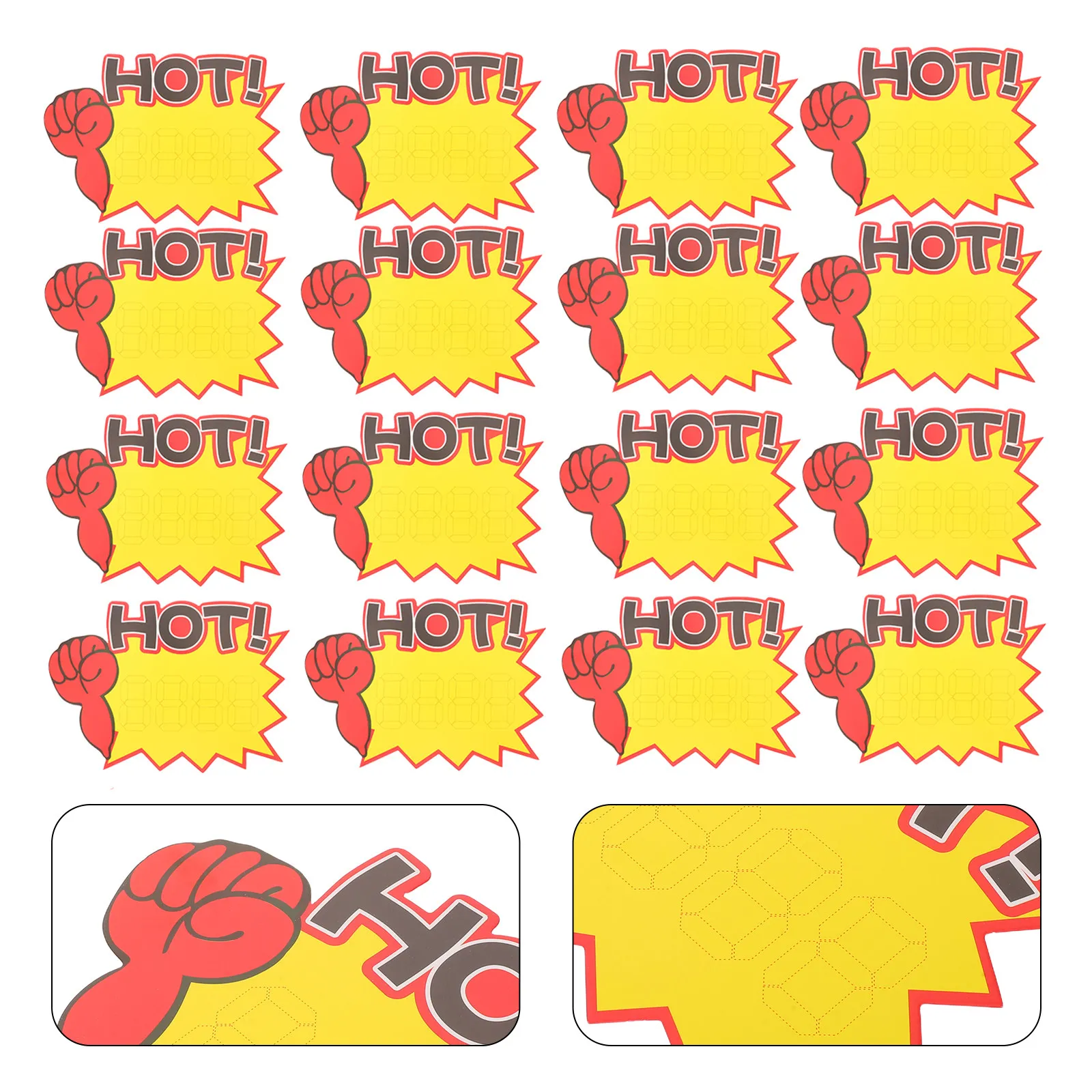 50Pcs Price Card Signs Star Sale Burst Tags High Contrast Blank Price Labels for Retail Store Fruit Section Star Shaped Signs