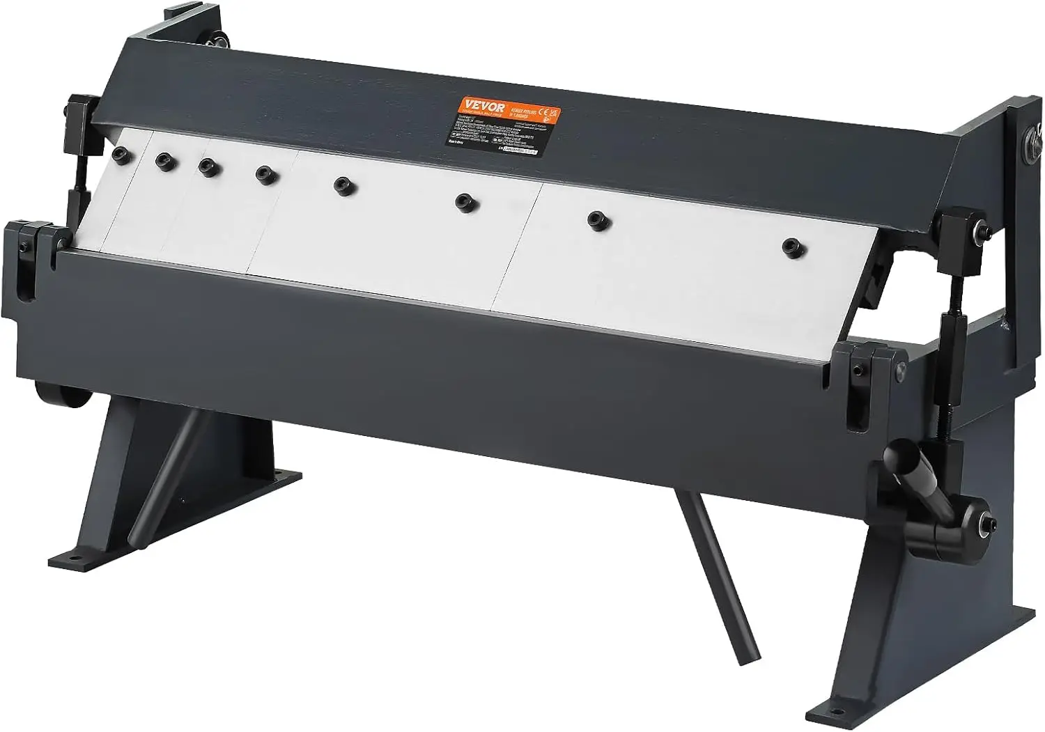 VEVOR Box and Pan Brake, 24in, Portable Metal Bender with 0-135° Bending Angle, Capable of Handling 20 Gauge Low Carbon Steel &