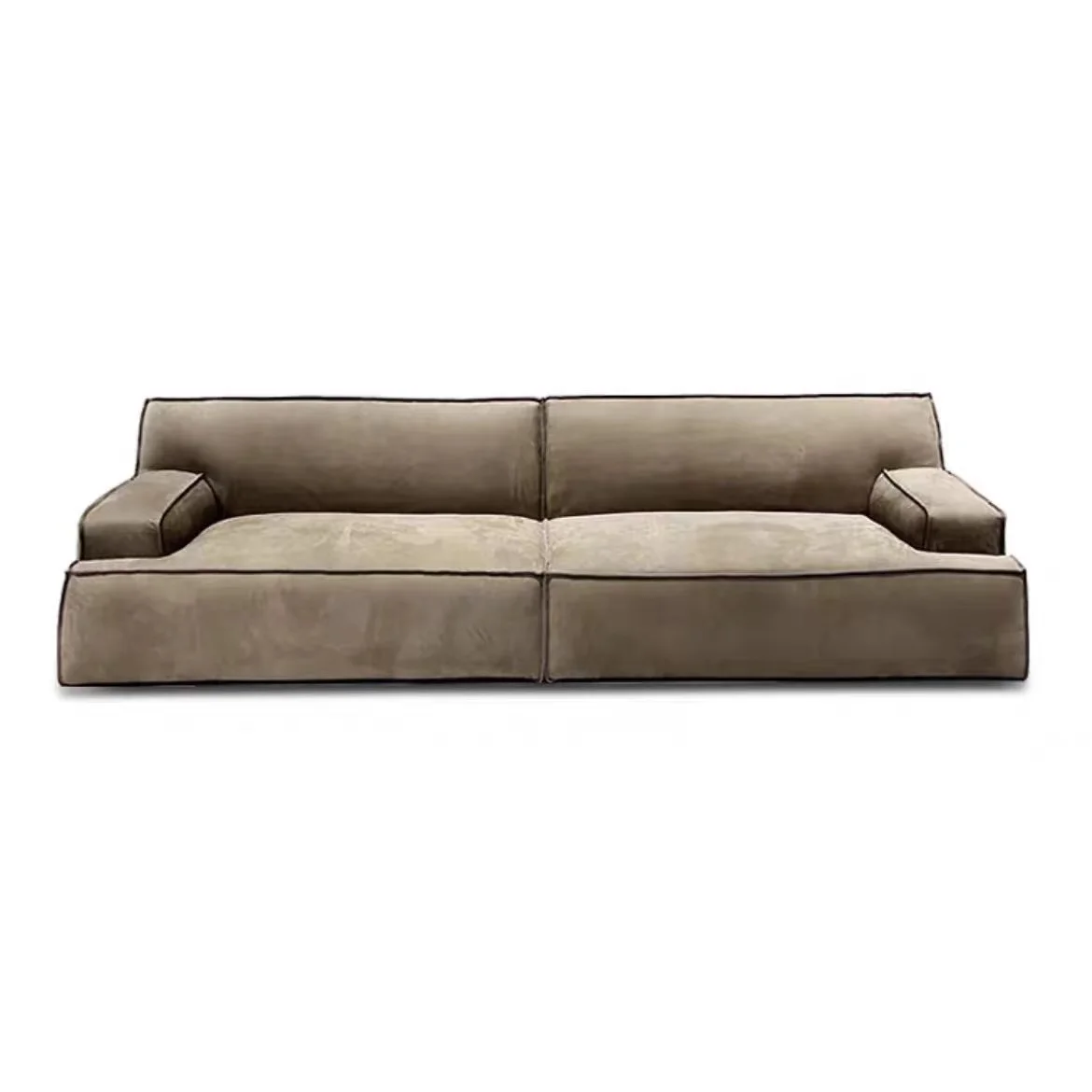 

#Italian simple small apartment family living room large sofa matte fabric straight row