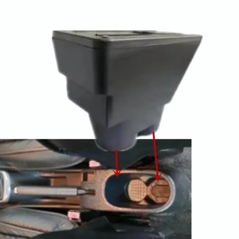 Für Peugeot 207 Armlehnenbox Peugeot 207CC Auto-Armlehne Zentrale Aufbewahrungsbox mit USB Interieur Spezielles Nachrüst-Zubehör – Detail 1