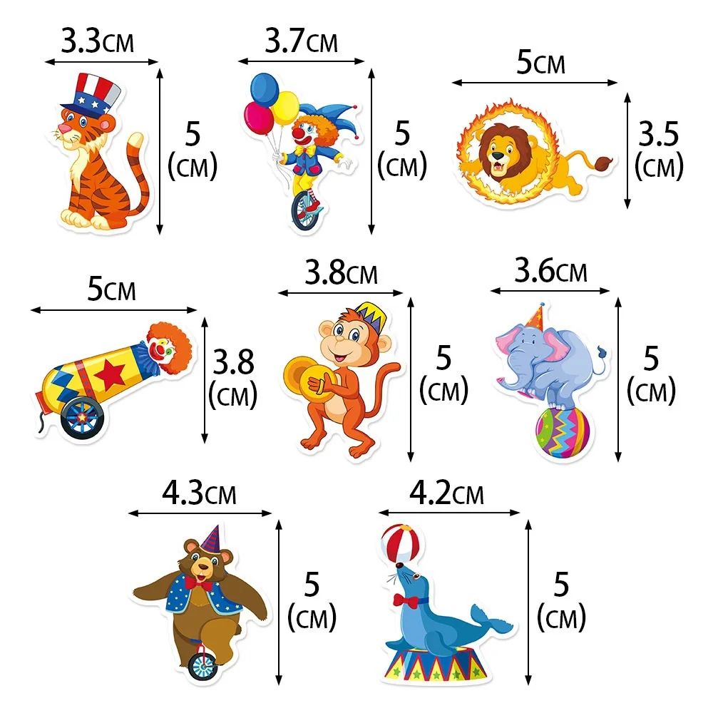 New Carnival Party Cake Edge Circus Theme Cake Decoration Small Card Plugin