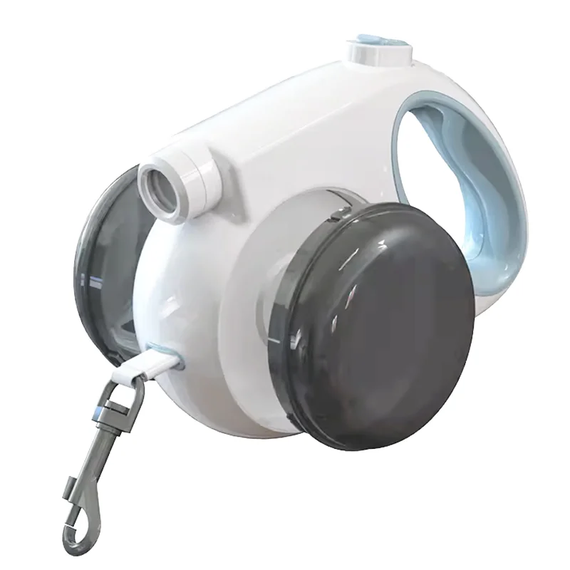 

3 in 1 Outdoor Retractable Adjustable LED Night Walking Dog Leash Multifunctional with Plastic Food and Water Bowls