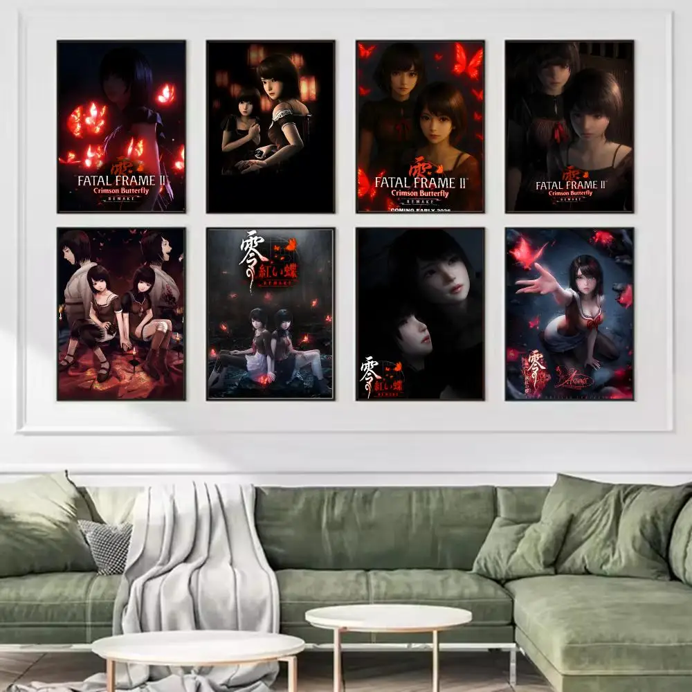 Game F-Fatal Frame Il Crimson Butterfly Poster Trendy And Easy-to-Apply Wall Art Stickers For Home Decor And Dorm Room Walls