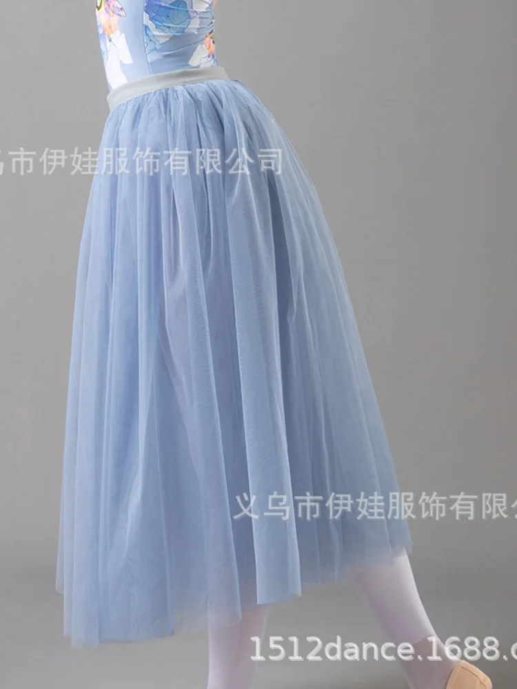 Mesh Ballet Core Y 2k Dance Wear Line Latin Skirts Solid Color Tutu Women High Waist Woman Costumes Jazz Leotard Skirt