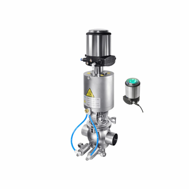 DONJOY Sanitary Stainless Steel 316L EC Series Mixproof Valve With Pneumatic Actuator For Water Control Beverage Food