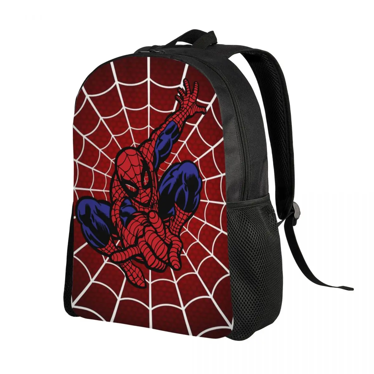 Custom Spiderman Finger Gesture Backpack for Women Men Water Resistant College School Bag Printing Bookbag