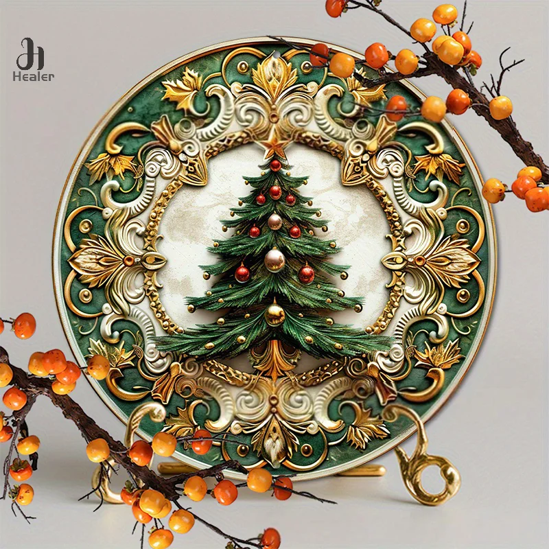 Christmas Theme Wall Hanging Decoration Suitable For Home Office And Holiday 2D Wooden Pendant