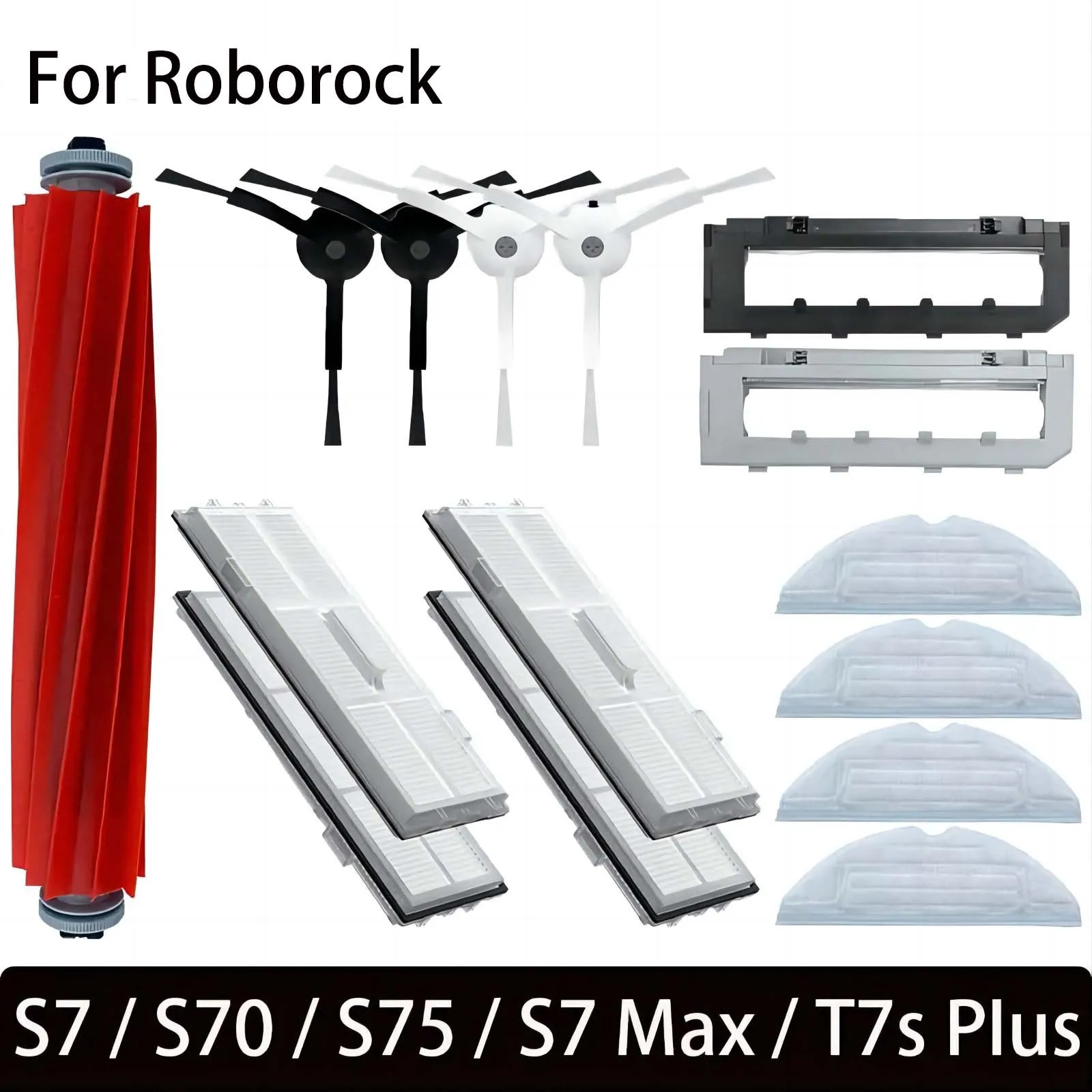 Pièces de rechange pour aspirateur Roborock S7 S70 S7Max T7S T7S Plus, brosse principale, filtre Hepa, tampon de nettoyage, accessoires