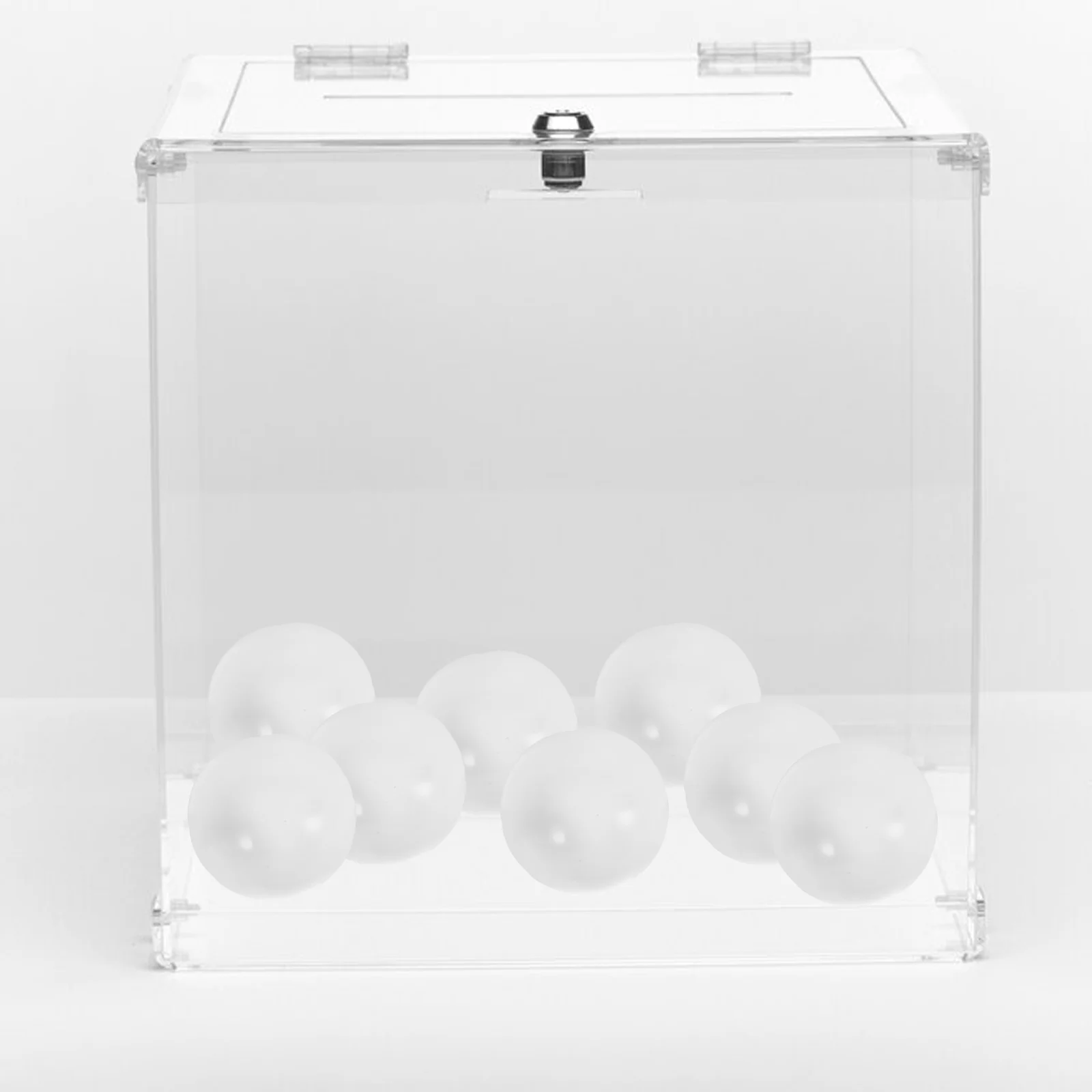 Boule de loterie de jeu en PVC blanc creux, farce IkNo ouvrable, accessoires d'activité de fête